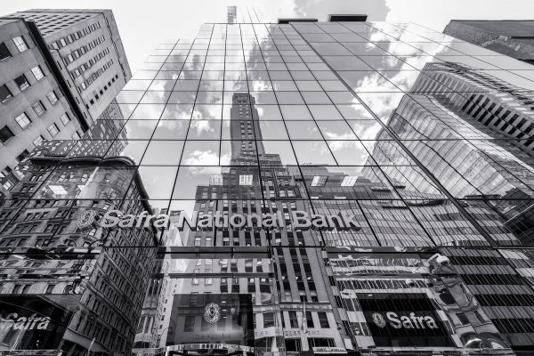 Safra National Bank New York City Black & White Photo