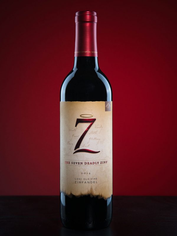 Seven Deadly Zins Zinfandel Wine Product Photography