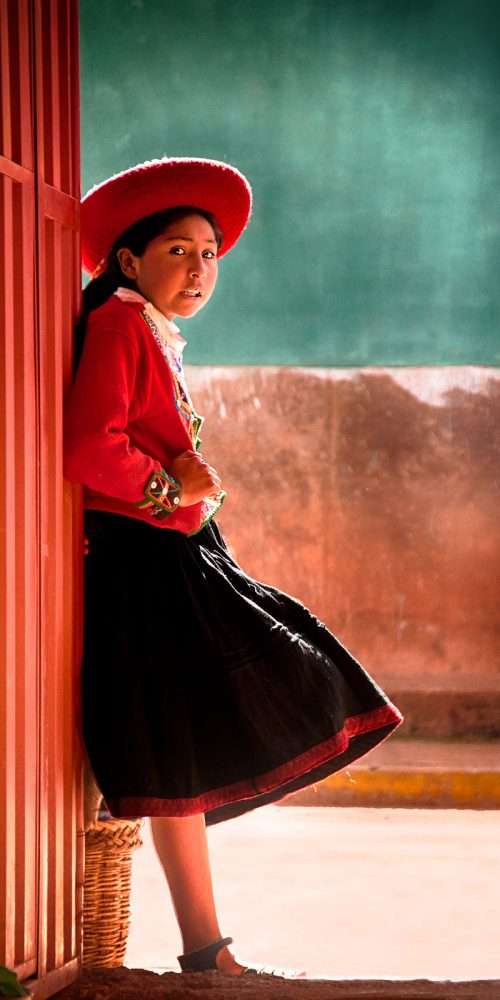 Girl Andes Mountains Peru Travel Photography